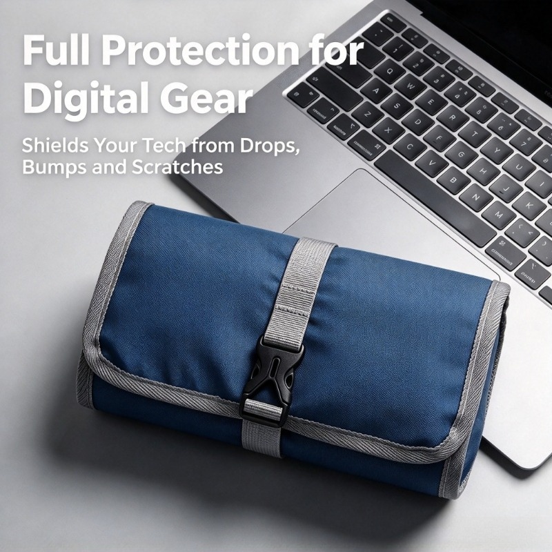 Tech Accessories Travel Organizer Pouch - Large Capacity Cable Organizer Bag Travel
