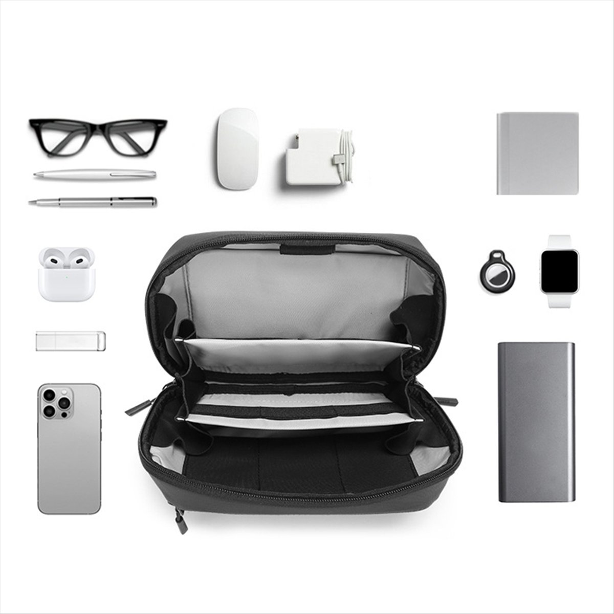 ☶❈＊♥AC1579-Waterproof Tech Pou - Tech Accessories Case ulasan dan harga