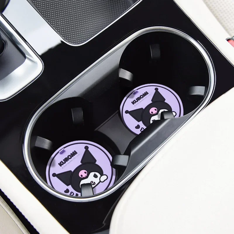 2Pcs Sanrio Kuromi Car Coaster - Kawaii Tech Accessories ulasan dan harga