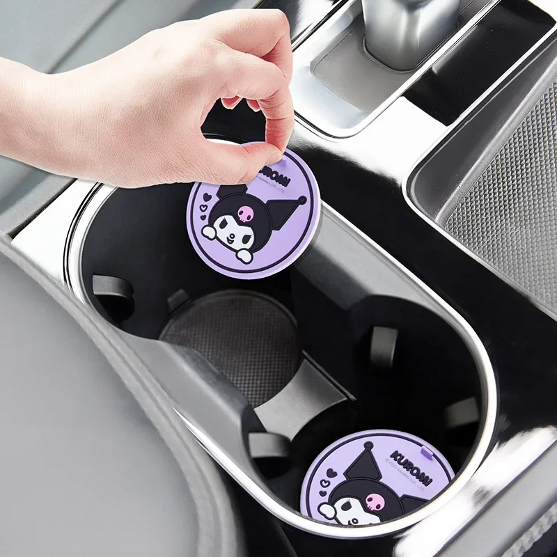2Pcs Sanrio Kuromi Car Coaster - Kawaii Tech Accessories ulasan dan harga