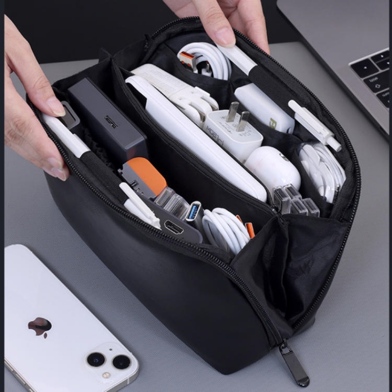 PU Tech Organizer Pouch Travel - Tech Accessories Travel Organizer Pouch ulasan dan harga